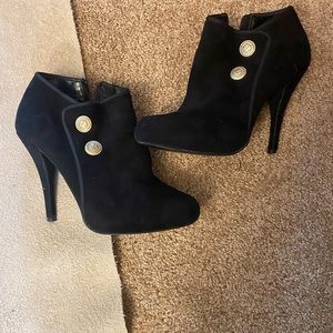 Guess - High Heel Suede Black Booties
